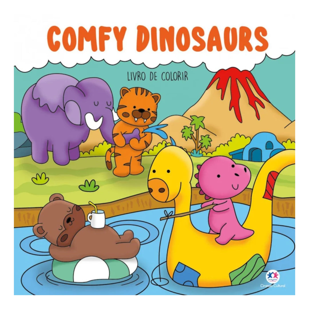 Livro de Colorir - Ciranda Cultural - Comfy Dinosaurs