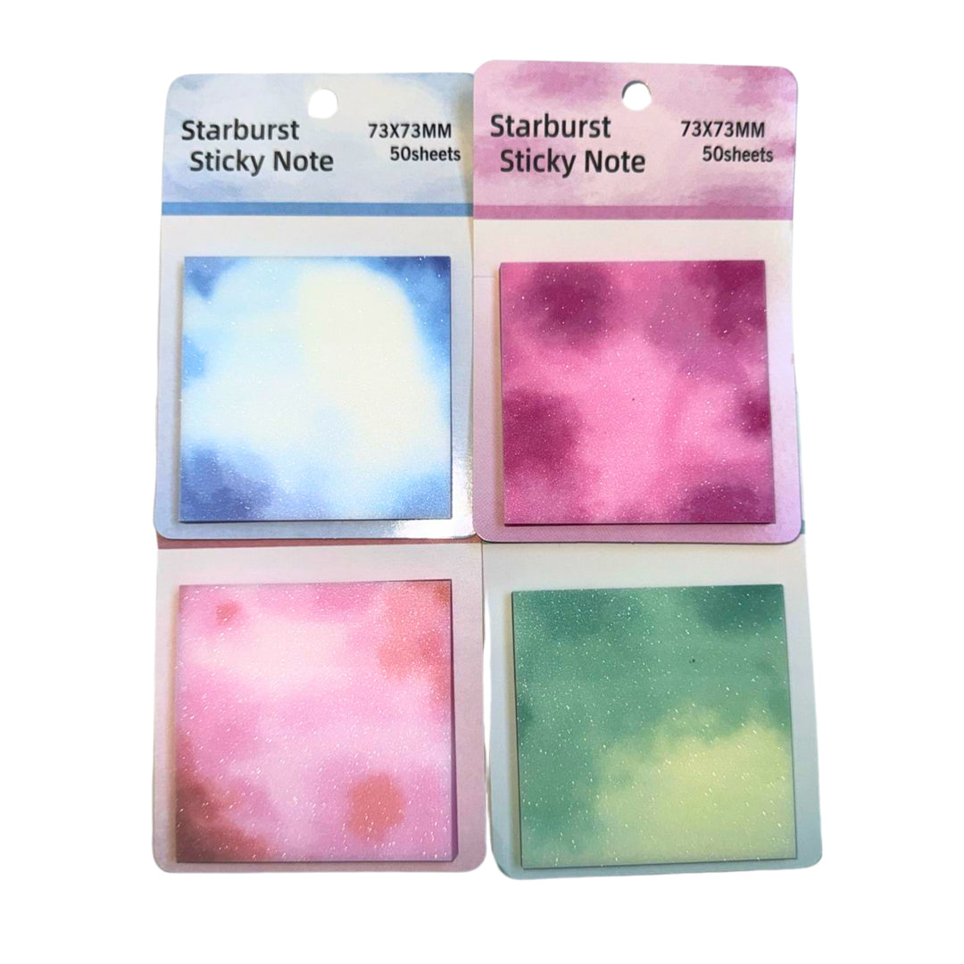 Bloco Adesivo - Starburst - Transparente com Glitter - 73x73mm