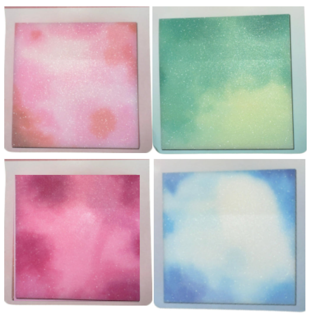 Bloco Adesivo - Starburst - Transparente com Glitter - 73x73mm