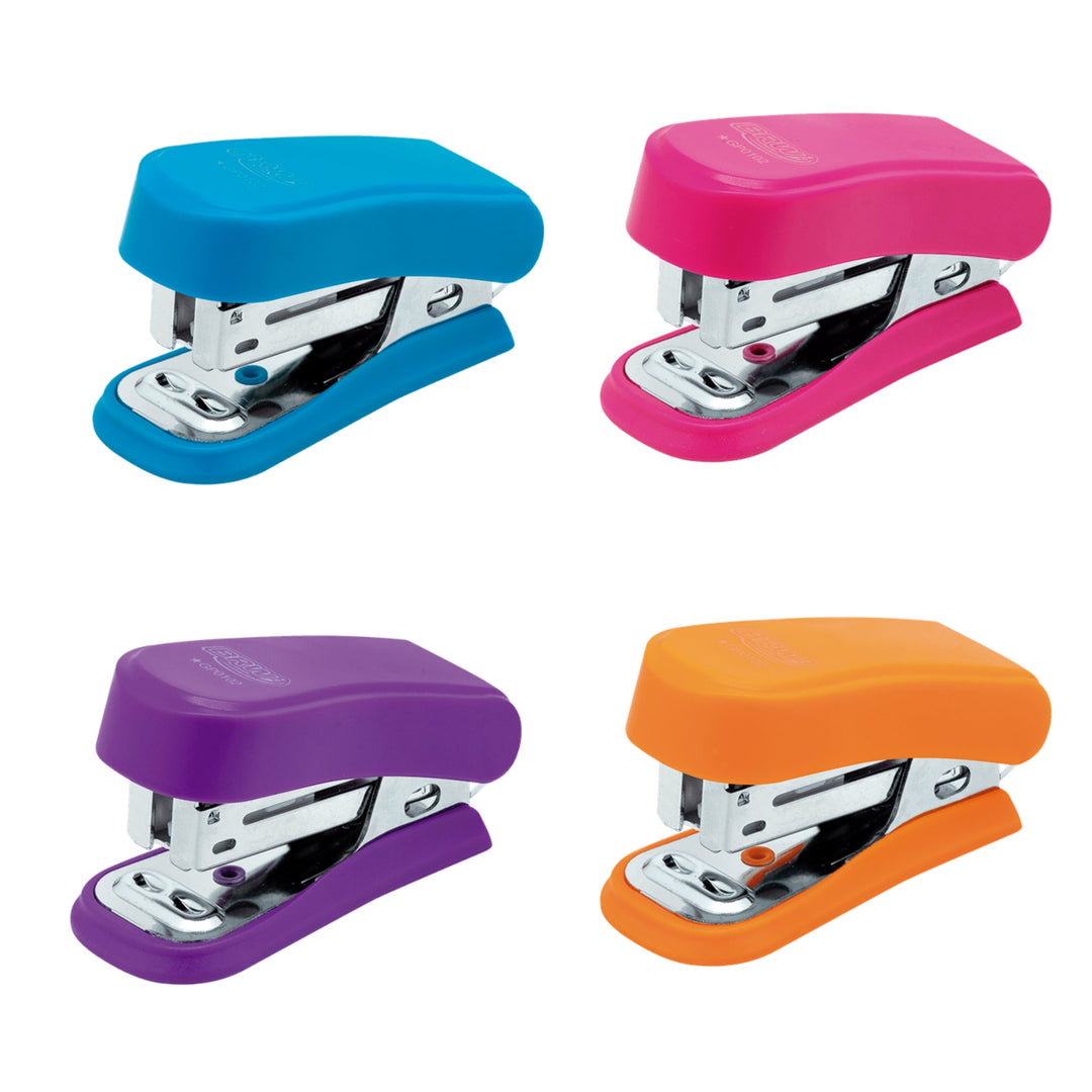 Mini Grampeador - BRW - Colorido Neon - 20 Folhas