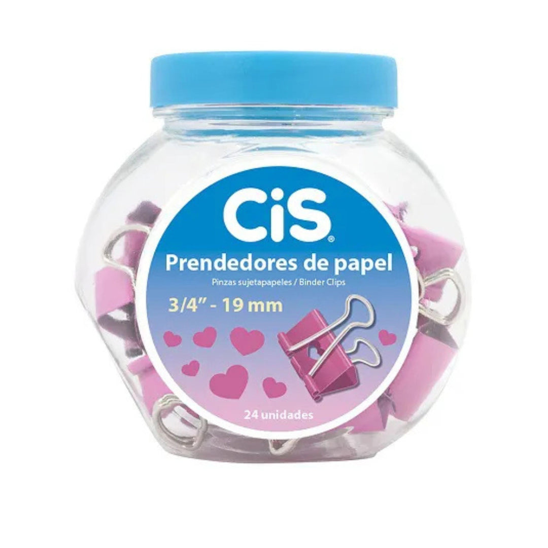 Binder Clips - CIS - Coração - 24 unidades - 19mm