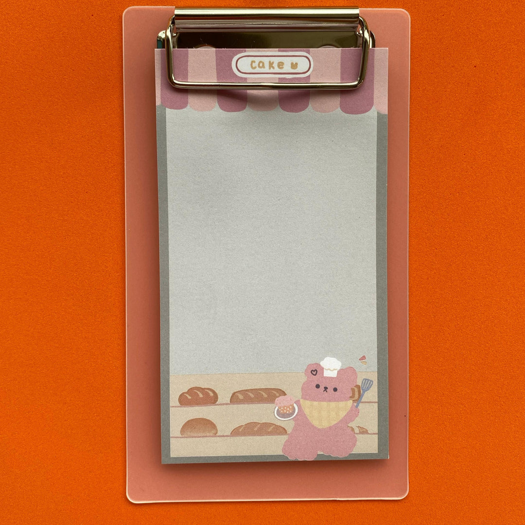 Mini Prancheta - Papelaria Unicórnio - Bear - 95x165mm