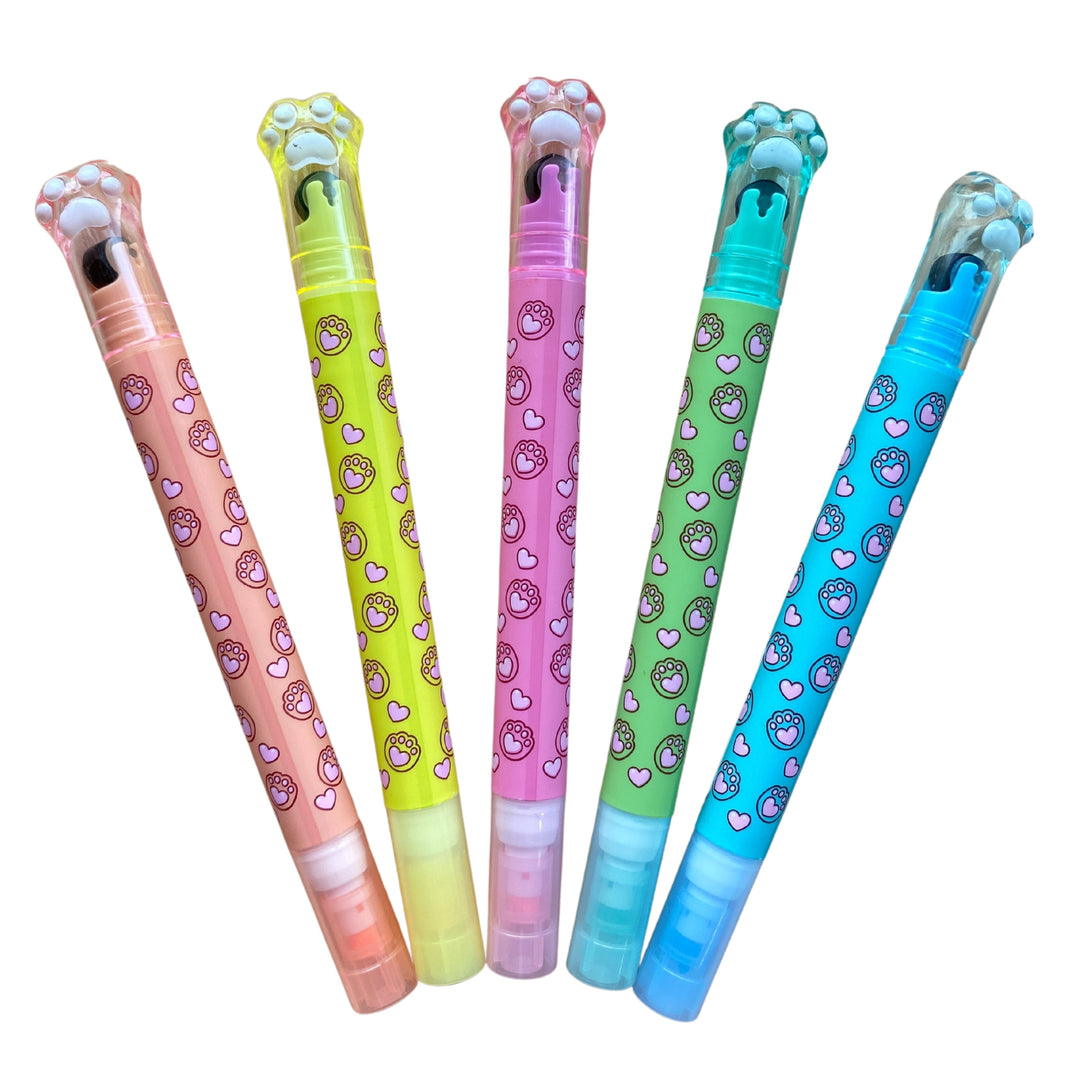 Marca Texto + Carimbo Roller - Lyke - Glitter c/ Cheirinho