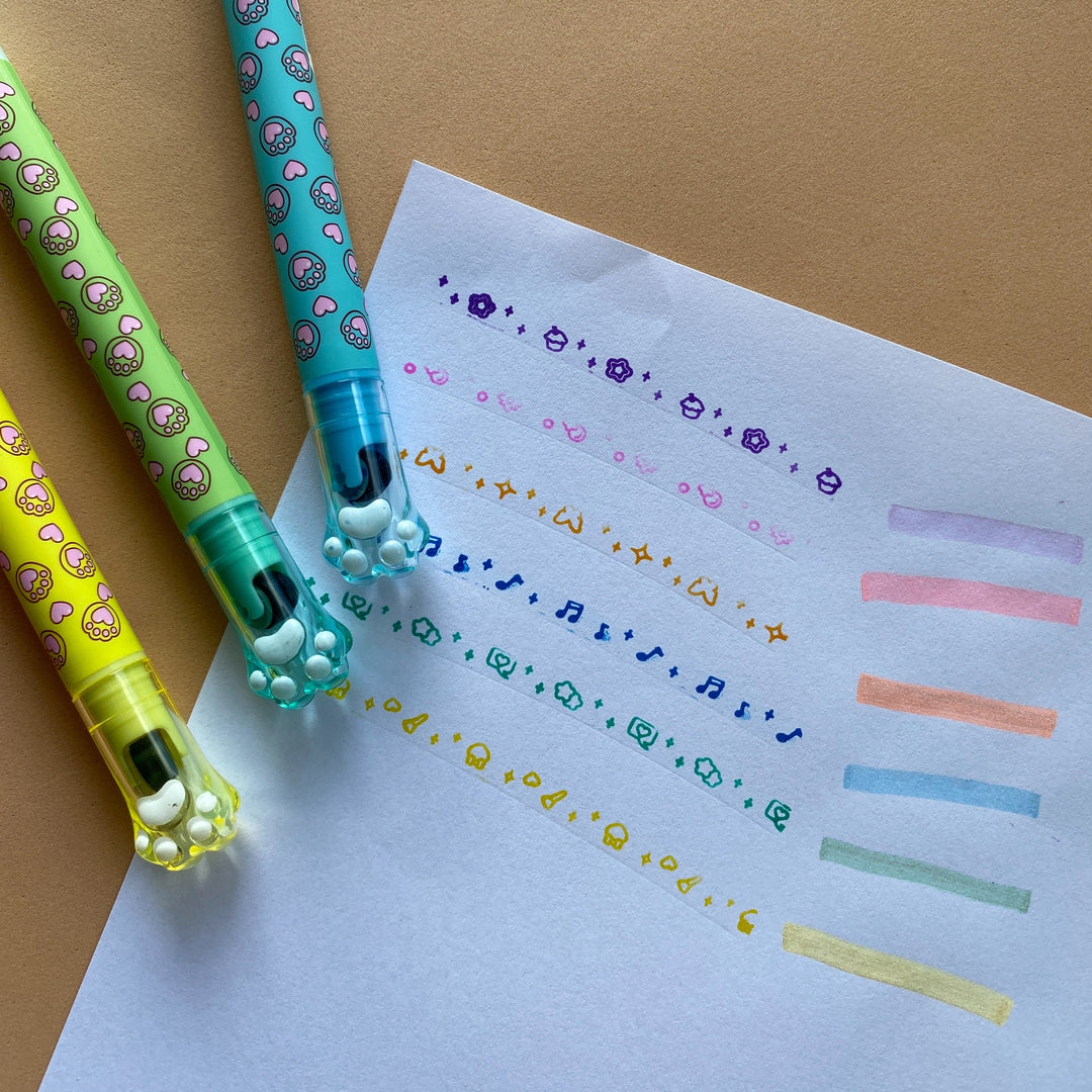 Marca Texto + Carimbo Roller - Lyke - Glitter c/ Cheirinho