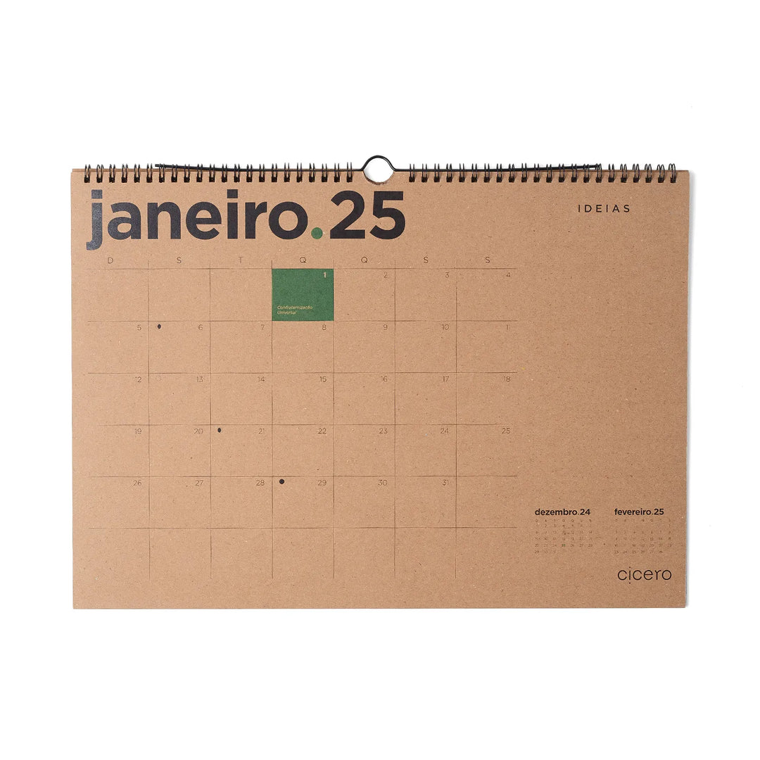 Calendário de Parede - Cicero - Kraft A3