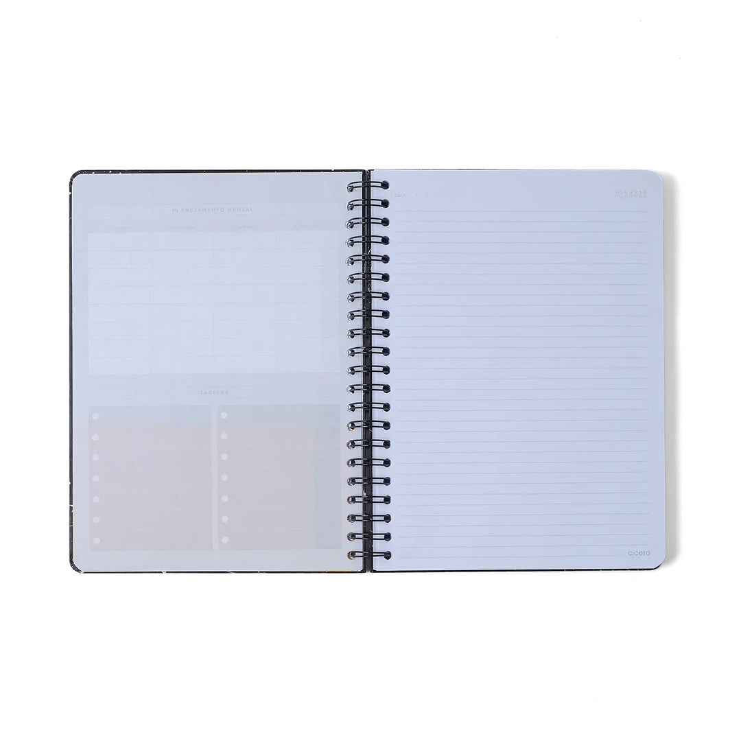 Caderno Universitário - Cicero - Melissa - Casinha das Abelhas Lilás - 160 Folhas