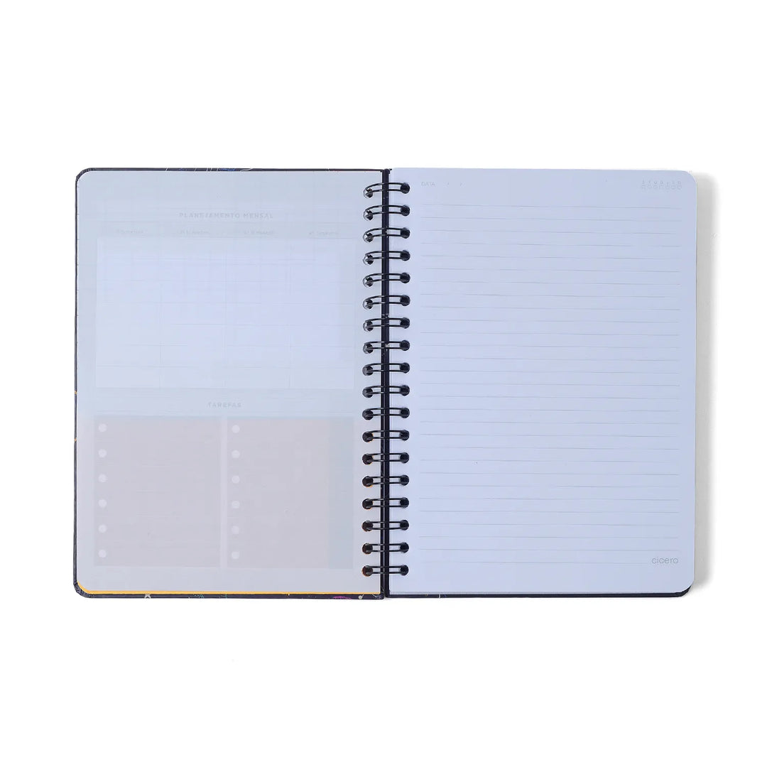 Caderno Colegial 17x24 - Cicero - Litoral - Revoada Off White - Pautado - 10 Matérias