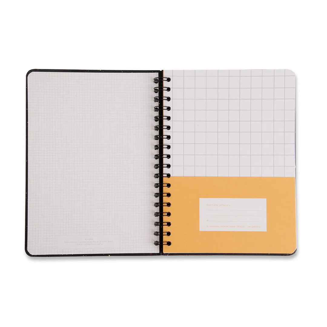 Caderno Wire-o 17x24cm - Cícero - Lagoa - Cisne Floral Verde