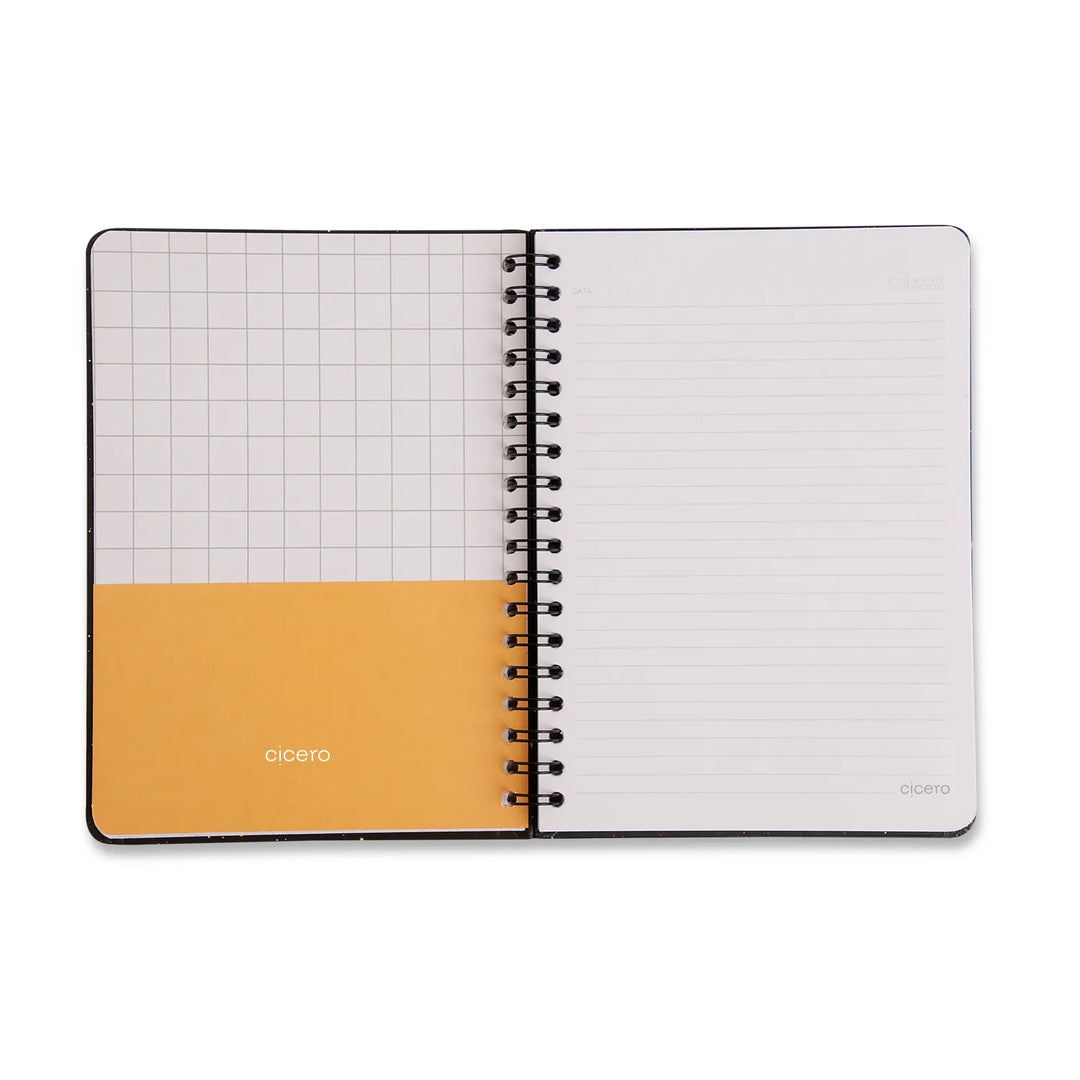 Caderno Wire-o 17x24cm - Cícero - Lagoa - Cisne Floral Verde