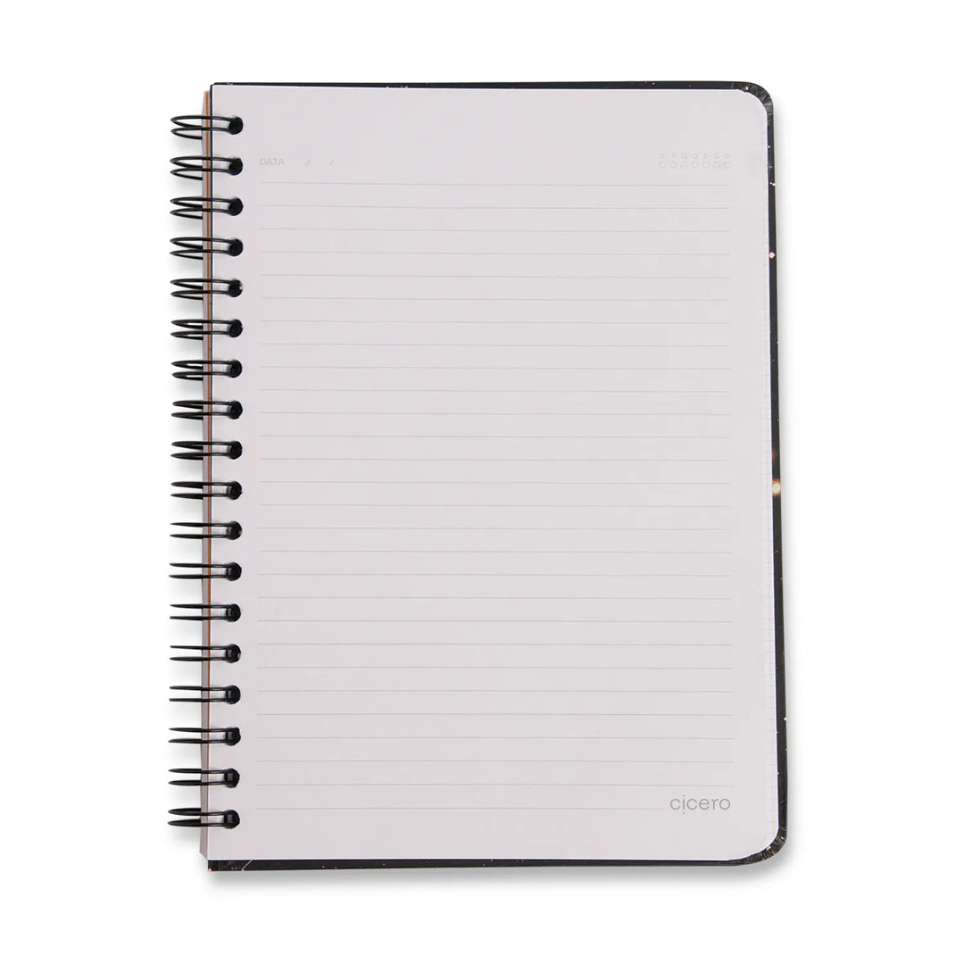 Caderno Wire-o 17x24cm - Cícero - Lagoa - Cisne Floral Verde
