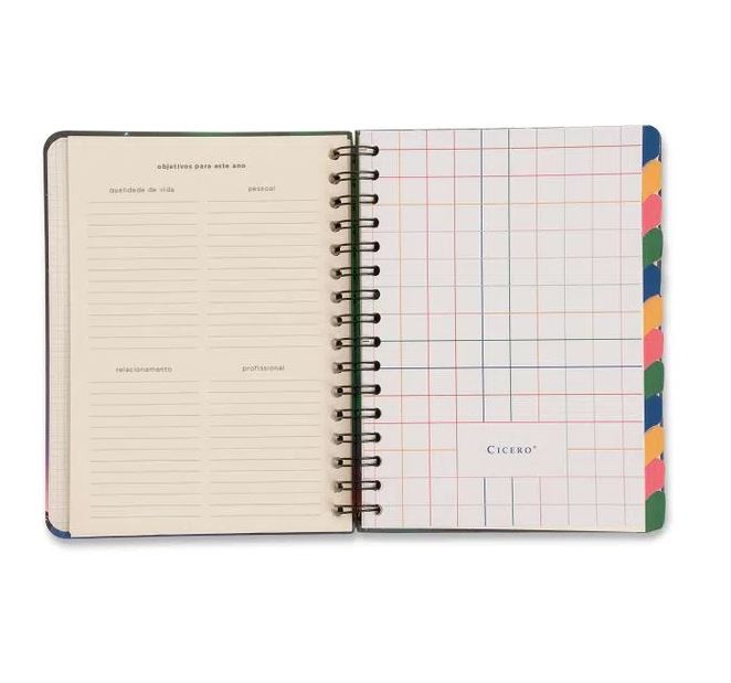 Planner Wire-o Permanente - Cícero - Clássica Café A5