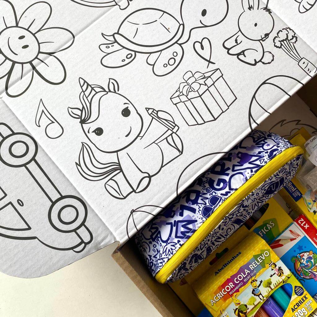 Caixa Mãos à Obra - Papelaria Unicórnio