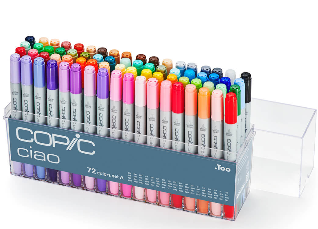 Copic Marcadores Marker Set A, 72 Cores - OFERTA DO DIA